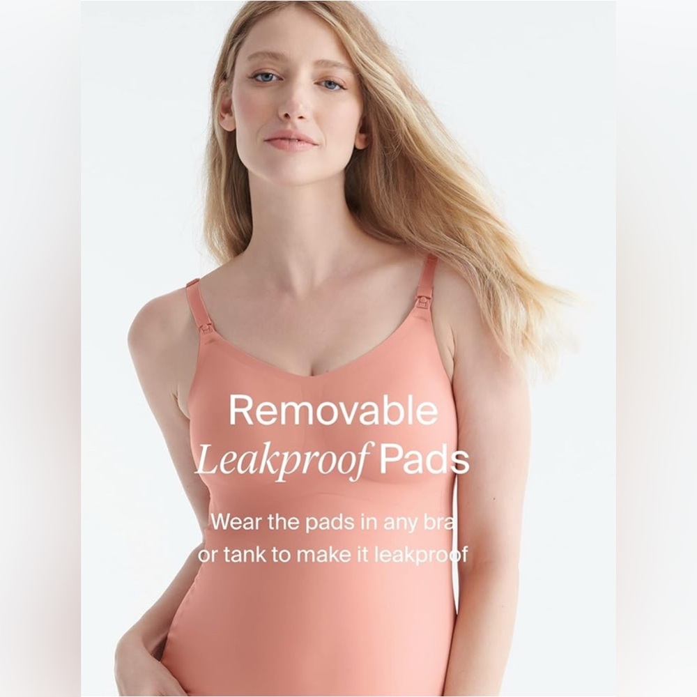 Knix Top BlissFit Leakproof Light Absorbency Nursing Tank In Pink Ginger Size M+